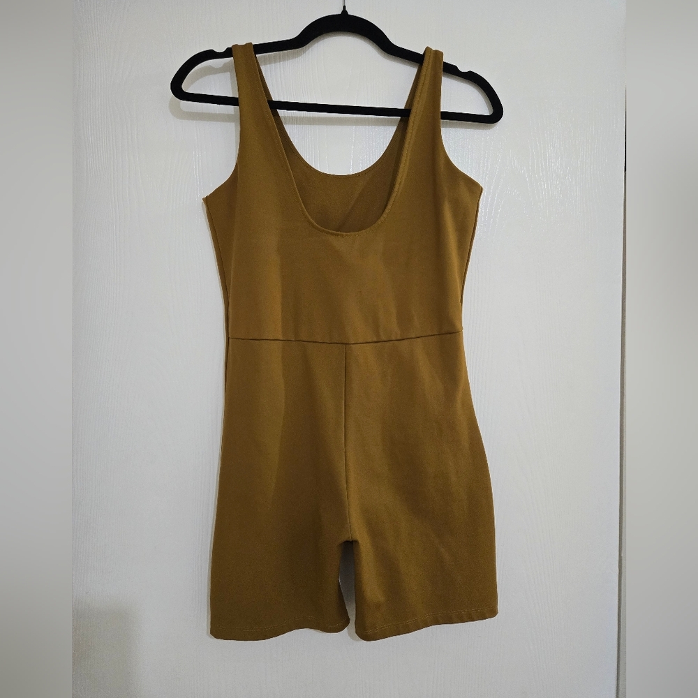 🧡🤎 GIRLFRIEND COLLECTIVE Bike Unitard In Color: SADDLE - Picture 2 of 4
